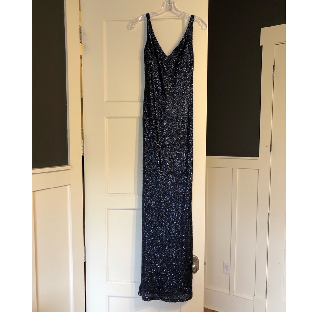 Sapphire beaded gown